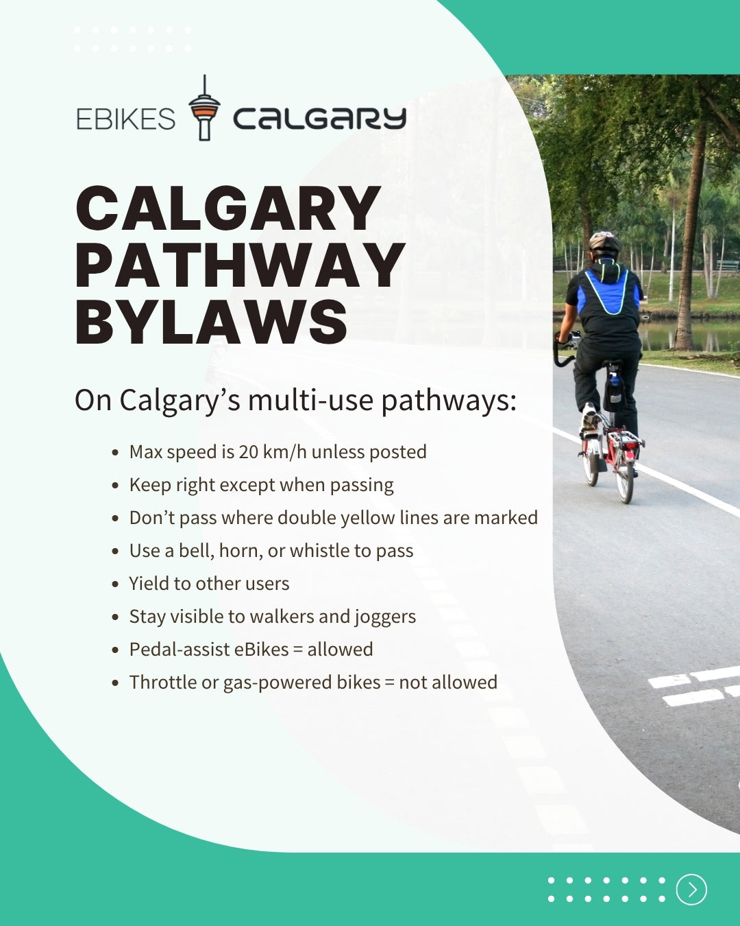 calgary biking bylaws infograph