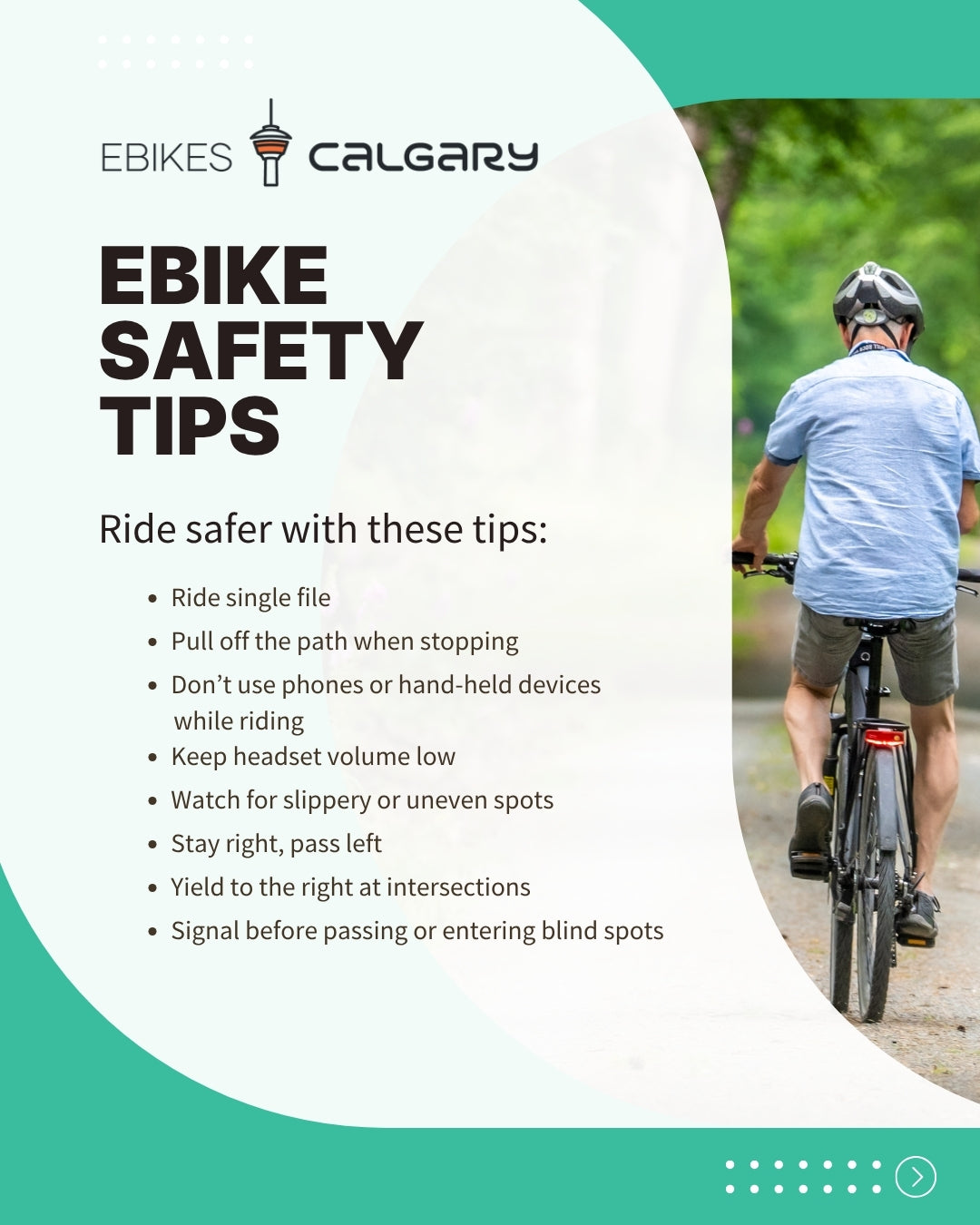 ebike safety tips infographic
