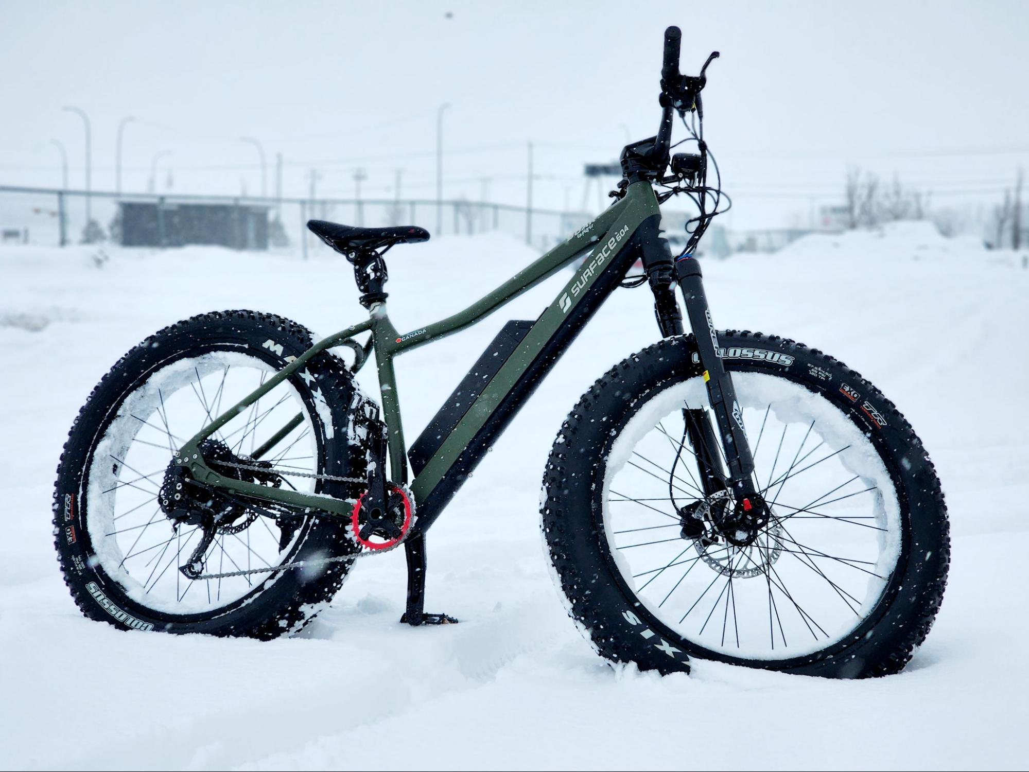 Surface 604 Boar Explorer fat-tire eBike checked over before winter ride